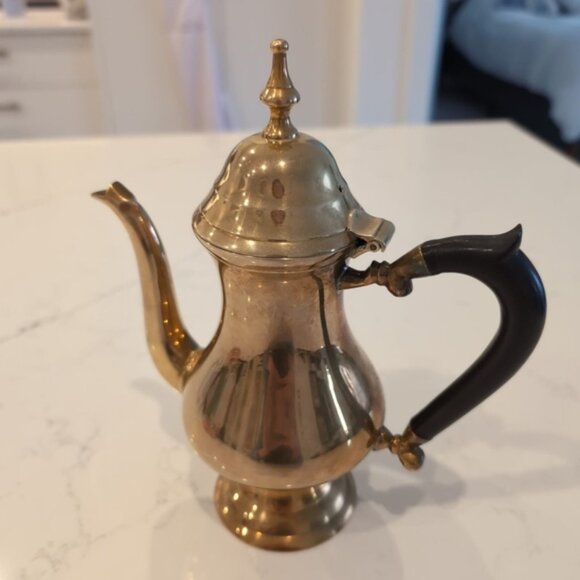 Vintage Solid Brass India Handmade Bohemian Asian Gypsy Dispenser Teapot - Picture 3 of 6